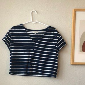 Madewell Cotton Cropped Button Up
